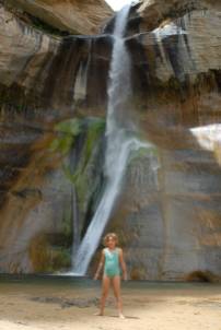 Leonie at the falls.